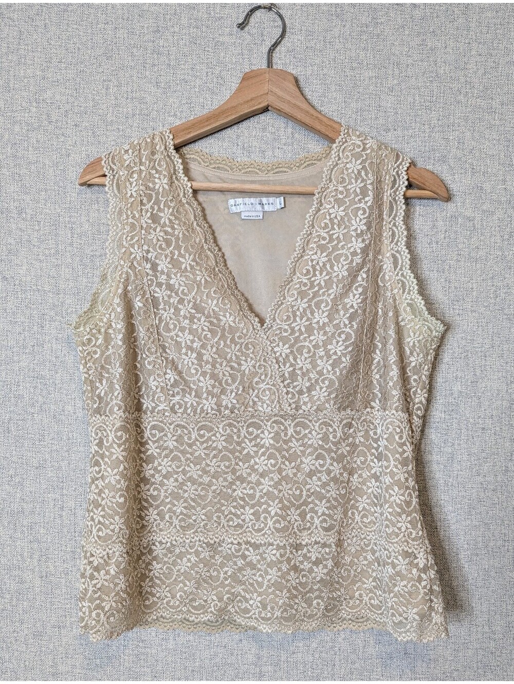 Vintage 90s 00s stretch lace camisole tank